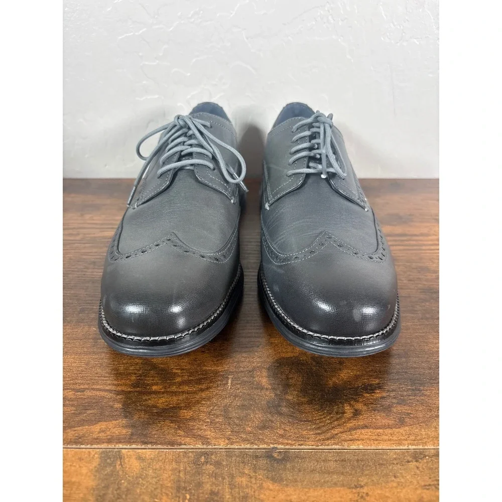 Cole Haan OriginalGrand Wingtip Oxford Mens 10.5M Grey Dress Shoes C38319